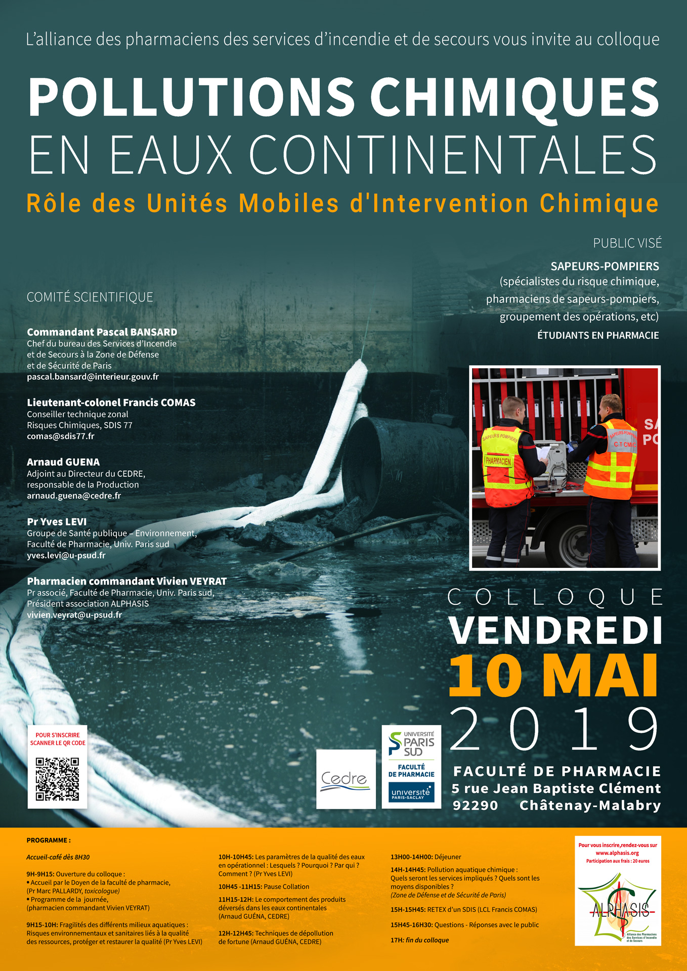 Colloque : Pollutions chimiques en eaux continentales 10 mai 2019